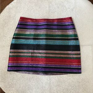 NewTrina Turk Colorful Striped Mini Skirt